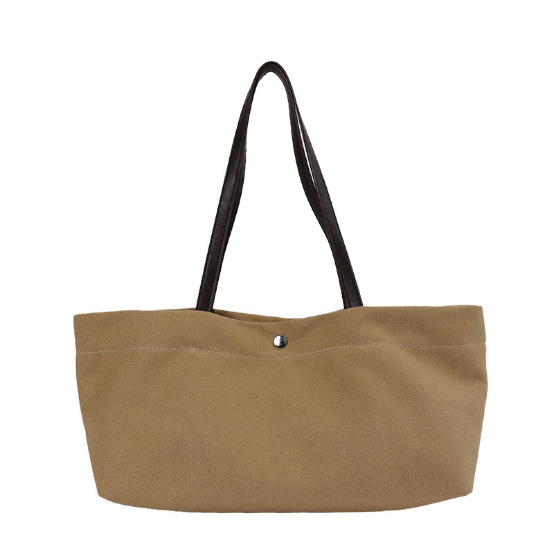 Old Money Style Women's Bag Korean Version Tote Bag Large Capacity Minimalist Versatile Student Handbag Commuter Shoulder Bag