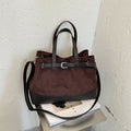 Foreign Trade Korean Style Large Capacity Minimalist Shoulder Bag Women's 2026 Autumn/Winter New Shoulder Crossbody Bag School Commuter Bag