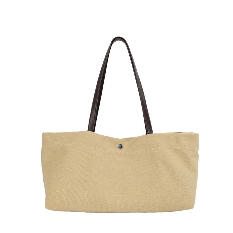 Old Money Style Women's Bag Korean Version Tote Bag Large Capacity Minimalist Versatile Student Handbag Commuter Shoulder Bag