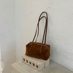 Suede Underarm Bag Women's 2026 New Style Retro Maillard Daily Commuter Versatile Shoulder Bag Pillow Bag