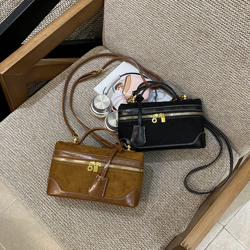 Cross-border European and American Style Vintage Niche Handbag 2026 Autumn/Winter New Fashion Commuter Crossbody Lunch Box Small Square Bag