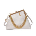 High-end socialite large-capacity clasp bag, new women's minimalist large-area embossed irregular shoulder temperament crossbody bag