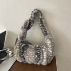 Export Large Capacity Plush Tote Bag Women's 2026 New Autumn/Winter Fashion Versatile Commuter Bag Shoulder Underarm Bag