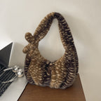 Export Large Capacity Plush Tote Bag Women's 2026 New Autumn/Winter Fashion Versatile Commuter Bag Shoulder Underarm Bag