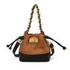 Vintage Chain Bag Women's Large Capacity 2025 New Style Casual Niche Design Shoulder Crossbody Bag Commuter Bucket Bag